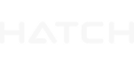 White text on a black background displaying the word "HATCH," with the letter "A" stylized as a triangle.